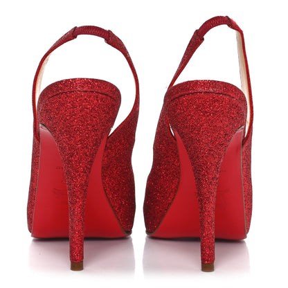 Christian Louboutin Glitter No Prive 120 Pumps 38.5 Red 7 of 15