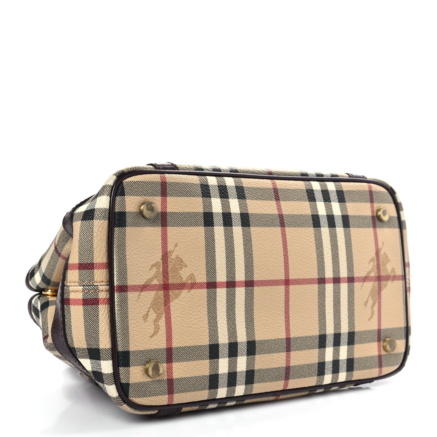 Burberry Haymarket Check Buckle Satchel Chocolate 4 of 8