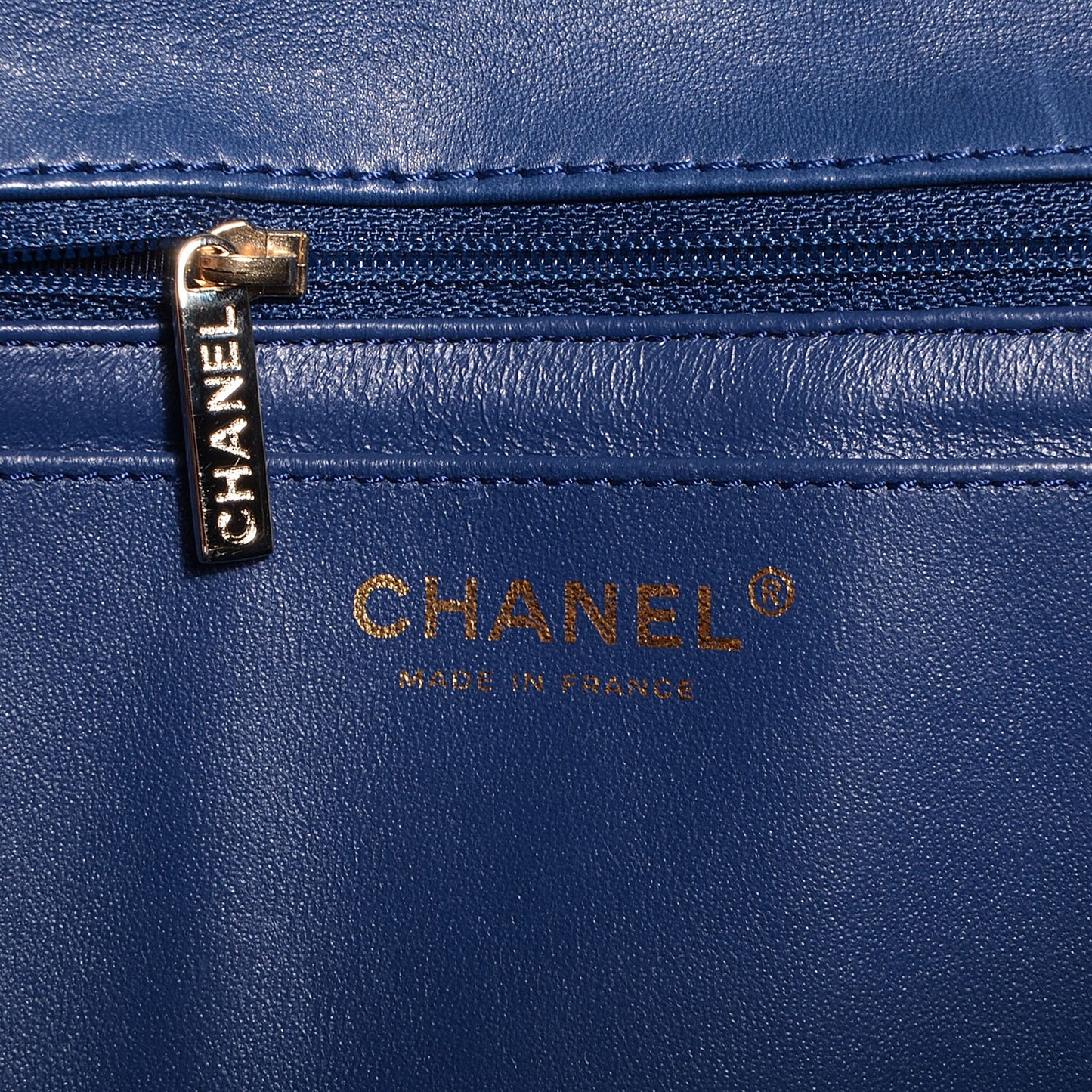 Lambskin Quilted Maxi Single Flap Dark Blue