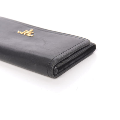 Prada Vitello Phenix Continental Flap Wallet Black 11 of 16