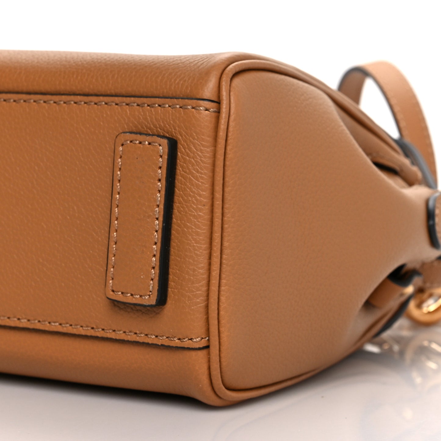 Grained Calfskin Small La Medusa Top Handle Bag Brown