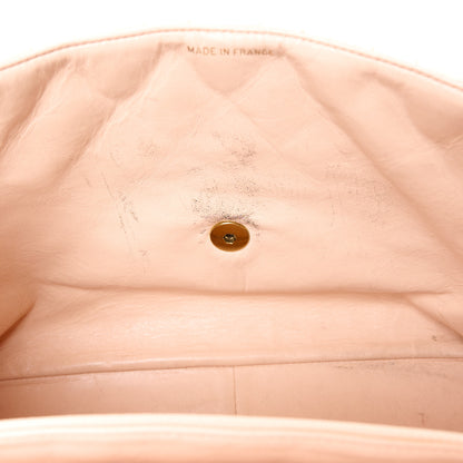 Chanel Patent Quilted Jumbo XL Chain Around Flap Beige 14 of 17