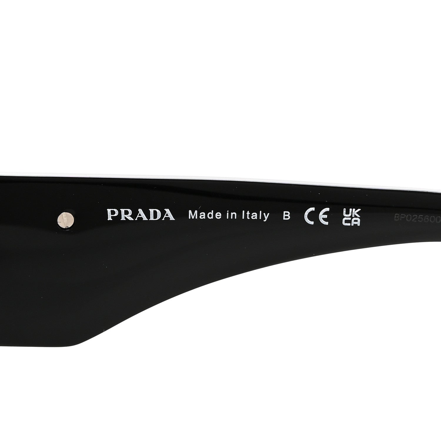 Prada Acetate Oval Symbole Sunglasses SPR 20Z Black 6 of 8