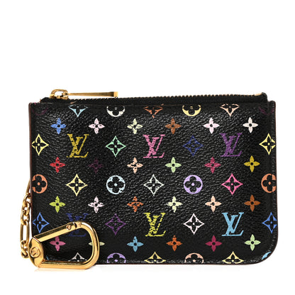 Louis Vuitton Monogram Multicolor Key Pouch Black Grenade 1 of 9