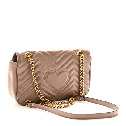 Gucci Calfskin Matelasse Small GG Marmont Shoulder Bag Porcelain Rose 3 of 10