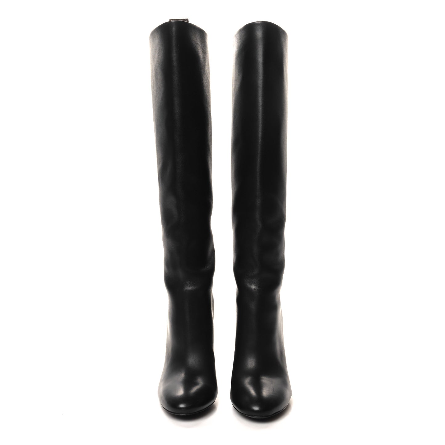 Calfskin Patent Monogram Donna High Boots 36 Black