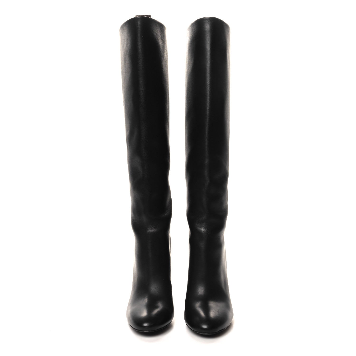 Louis Vuitton Calfskin Patent Monogram Donna High Boots 36 Black 2 of 7