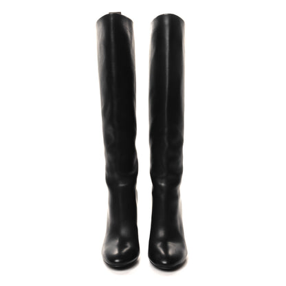 Louis Vuitton Calfskin Patent Monogram Donna High Boots 36 Black 2 of 7