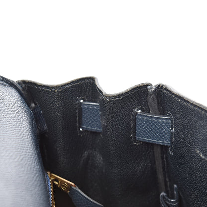 Hermes Courchevel Retourne Kelly 28 Bleu Marine 17 of 48