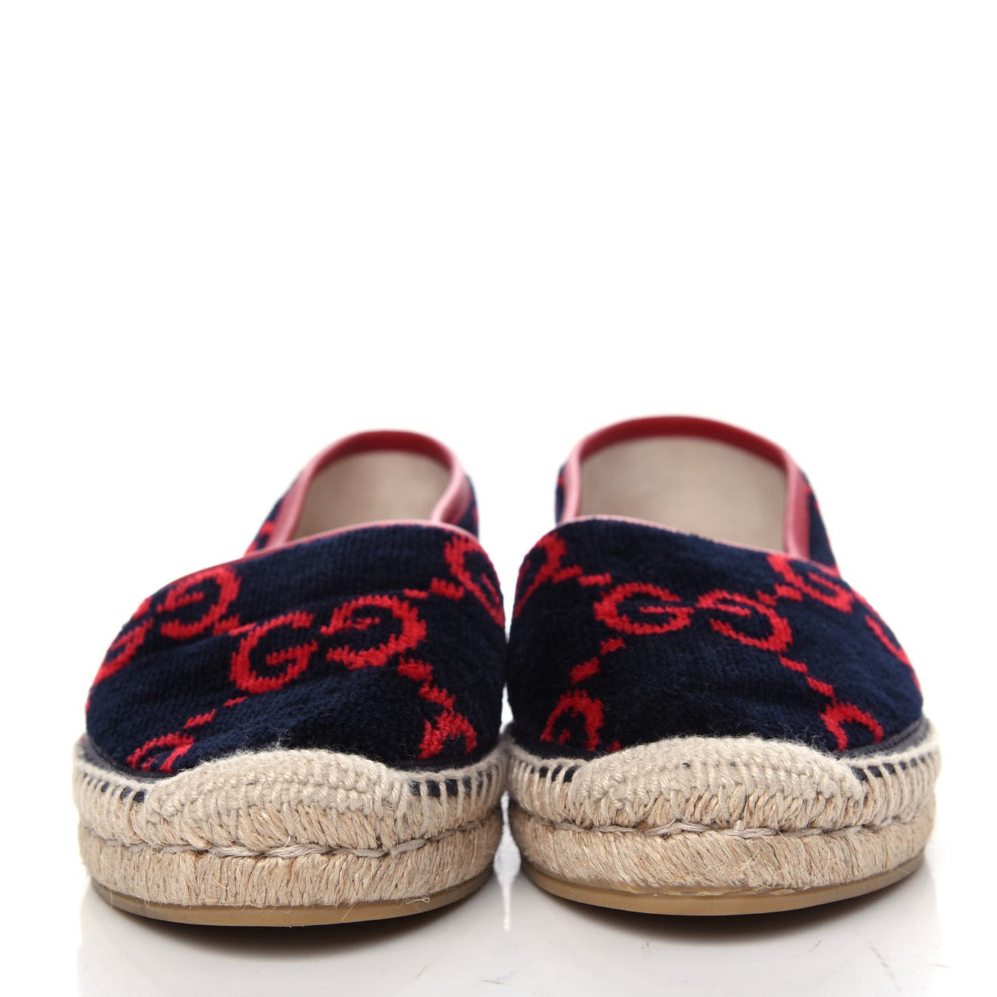 Terry Cloth GG Monogram Espadrilles 37 Blue Red