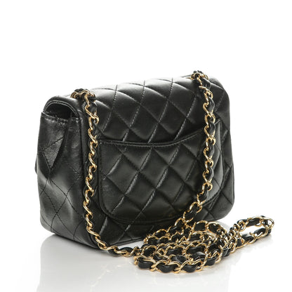 Chanel Lambskin Quilted Mini Square Flap Black 3 of 7