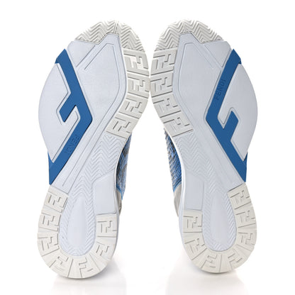 Fendi Elaphe Vitello Fabric FF Mens Fendi Flow Low Top Sneakers 10 True Blue Ghiaccio Tabacco Black 6 of 9