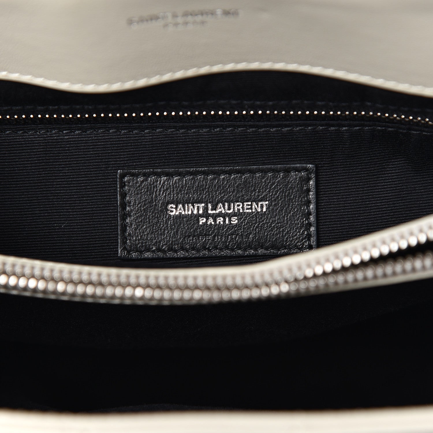 Saint Laurent Calfskin Y Quilted Monogram Medium Loulou Chain Satchel Ivory 9 of 10