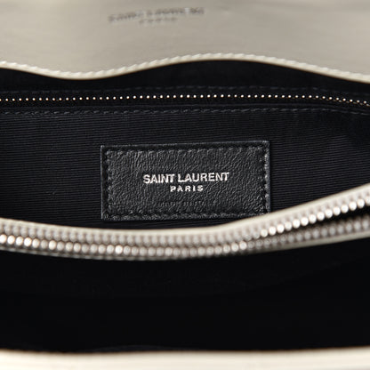 Saint Laurent Calfskin Y Quilted Monogram Medium Loulou Chain Satchel Ivory 9 of 10