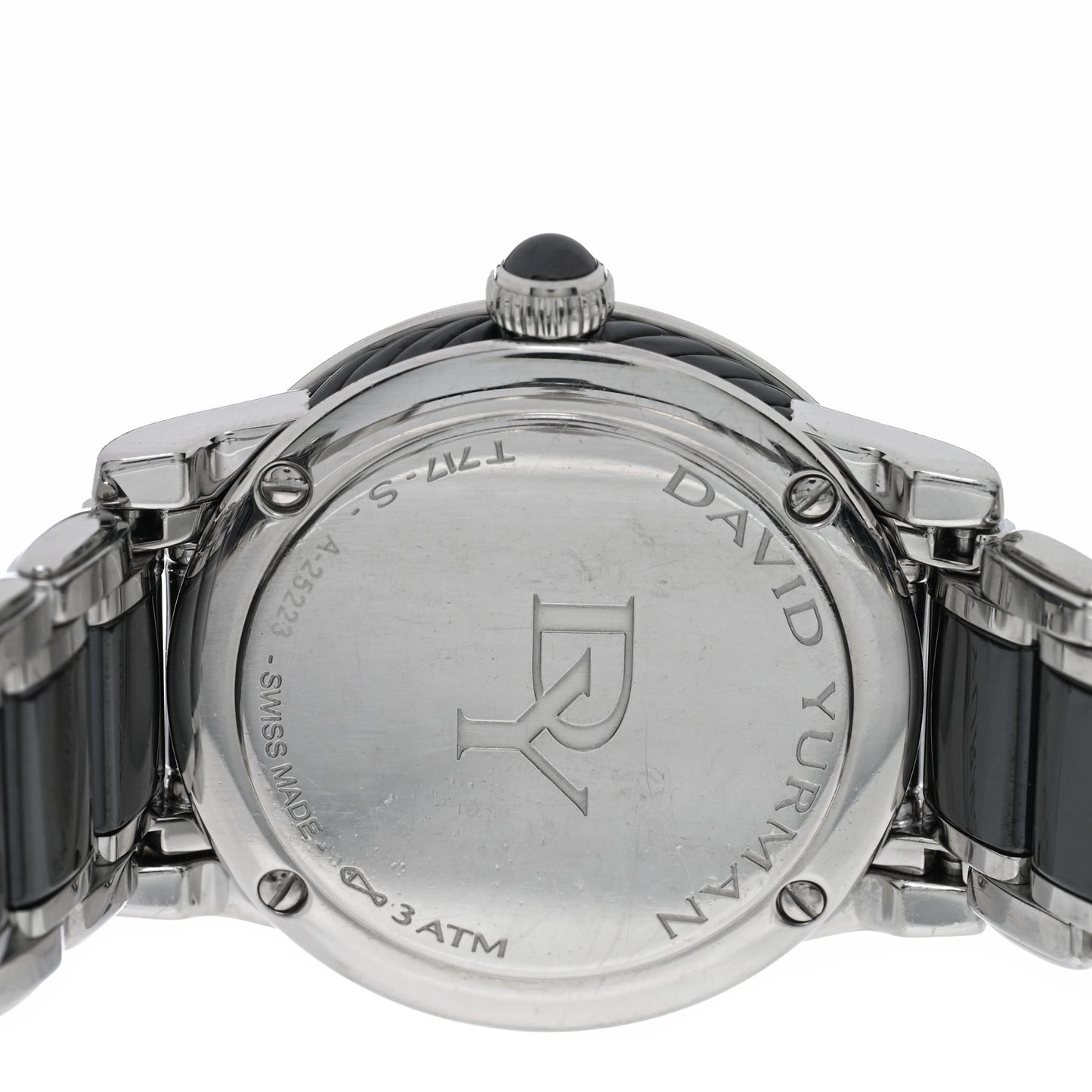 Stainless Steel Ceramic Diamond Bezel 30mm Classic Quartz Watch Black
