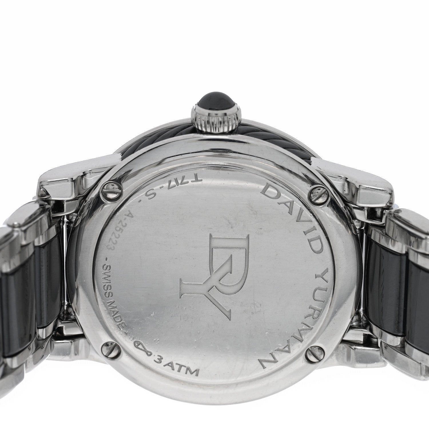 David Yurman Stainless Steel Ceramic Diamond Bezel 30mm Classic Quartz Watch Black 4 of 5