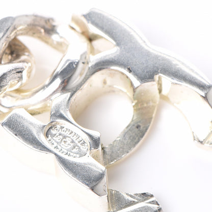 Chanel Chain Link CC Choker Necklace Silver 3 of 5