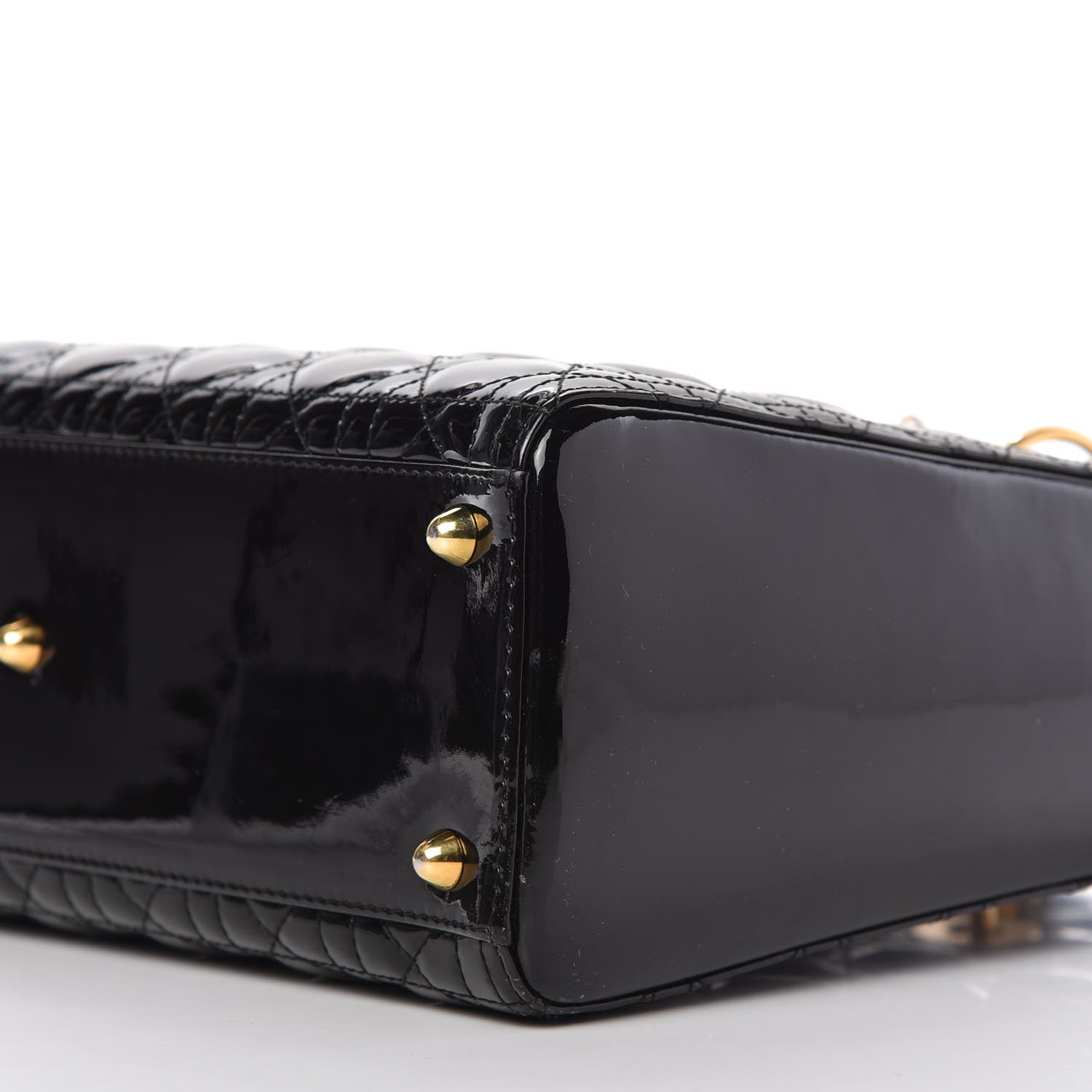 Christian Dior Patent Cannage Large Lady Dior Black 7 of 10