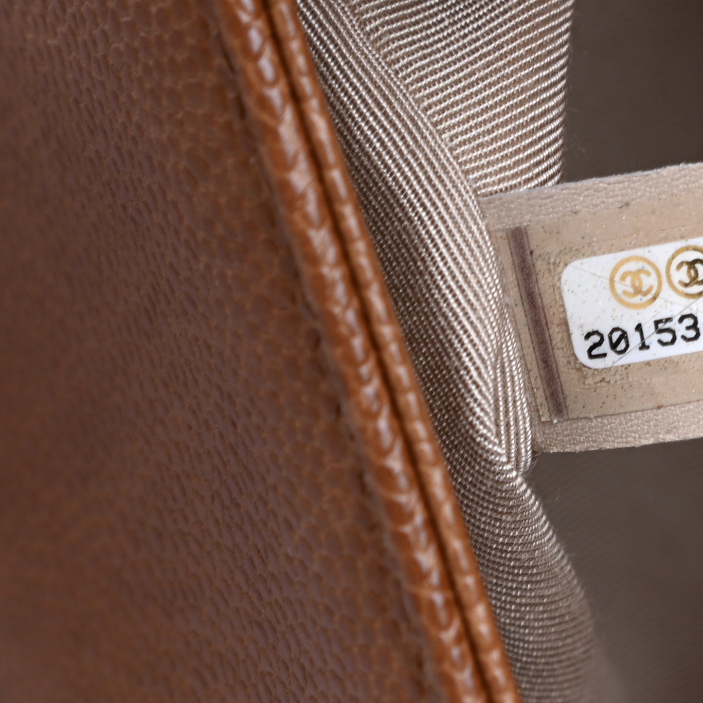 Caviar Quilted Medium Boy Flap Light Brown