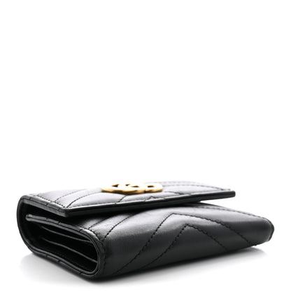 Gucci Calfskin Matelasse GG Marmont Wallet Black Black 4 of 9