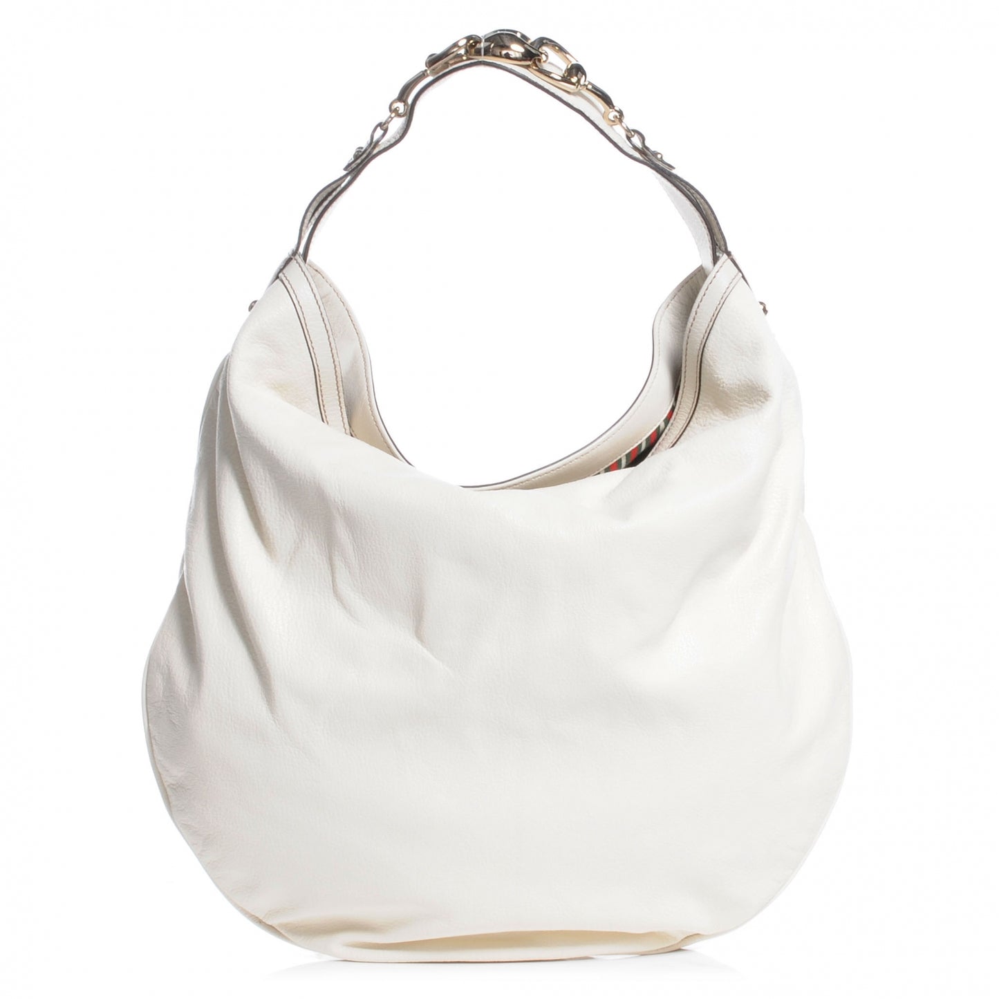 Leather Wave Hobo Off White