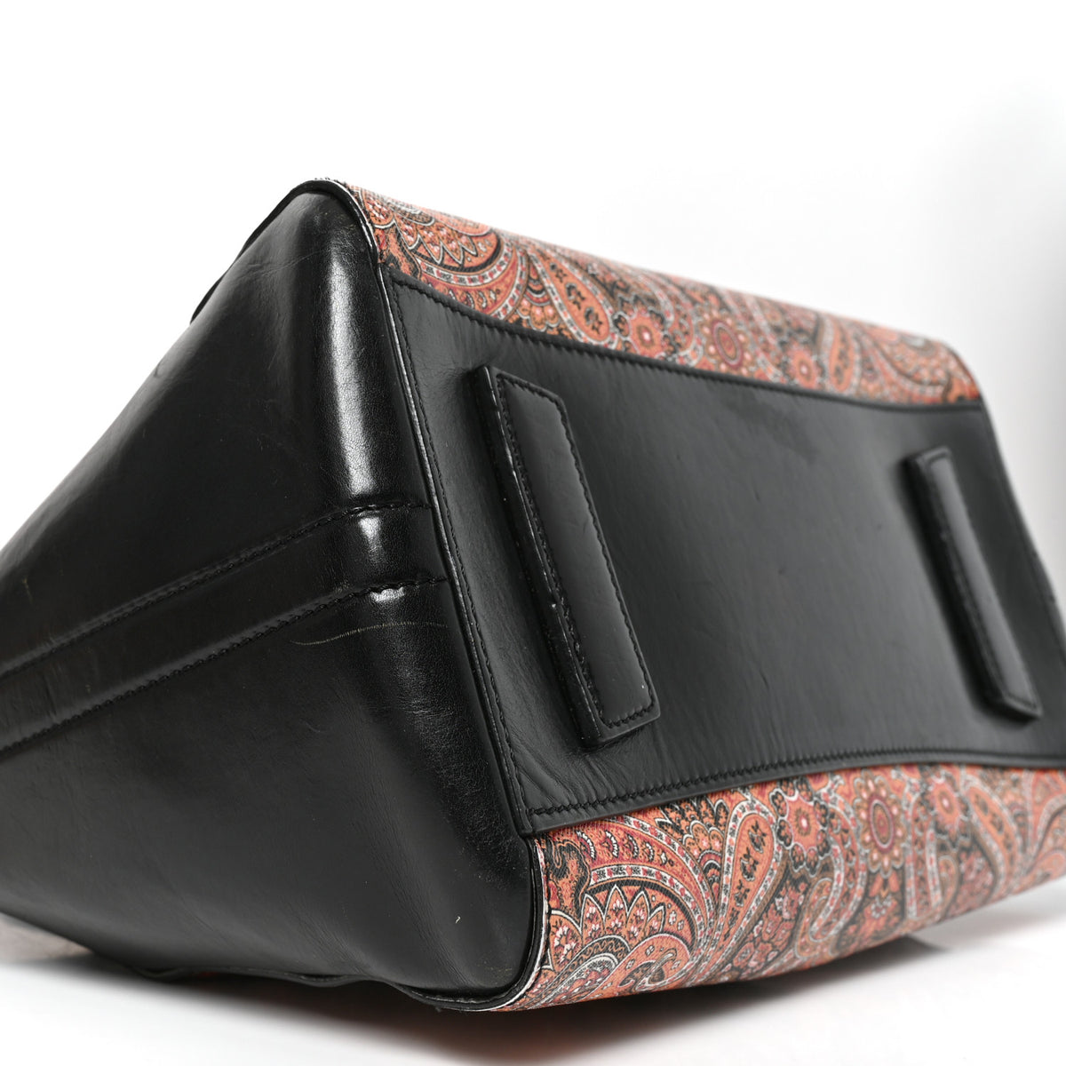 Givenchy Textured Coated Canvas Paisley Print Small Antigona Black 8 of 10