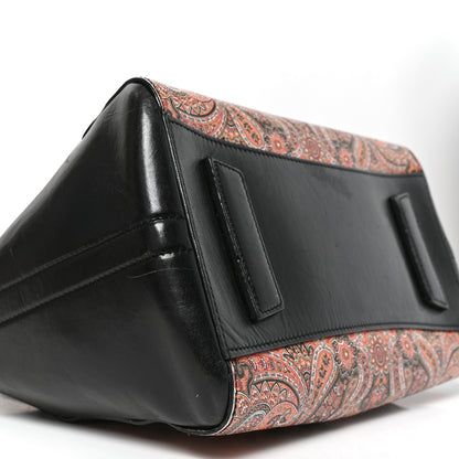 Givenchy Textured Coated Canvas Paisley Print Small Antigona Black 8 of 10