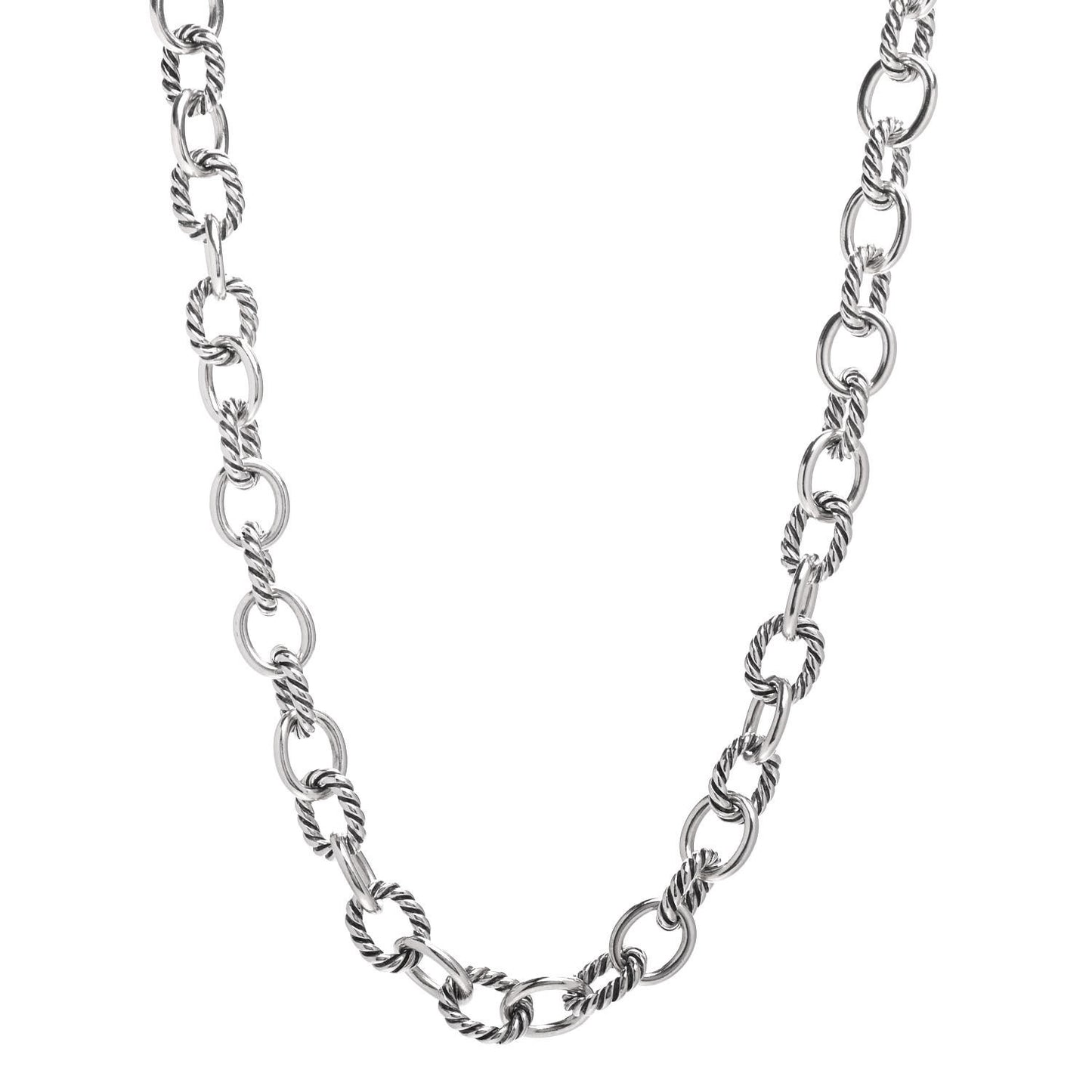 Sterling Silver 10mm Medium Oval Link Necklace