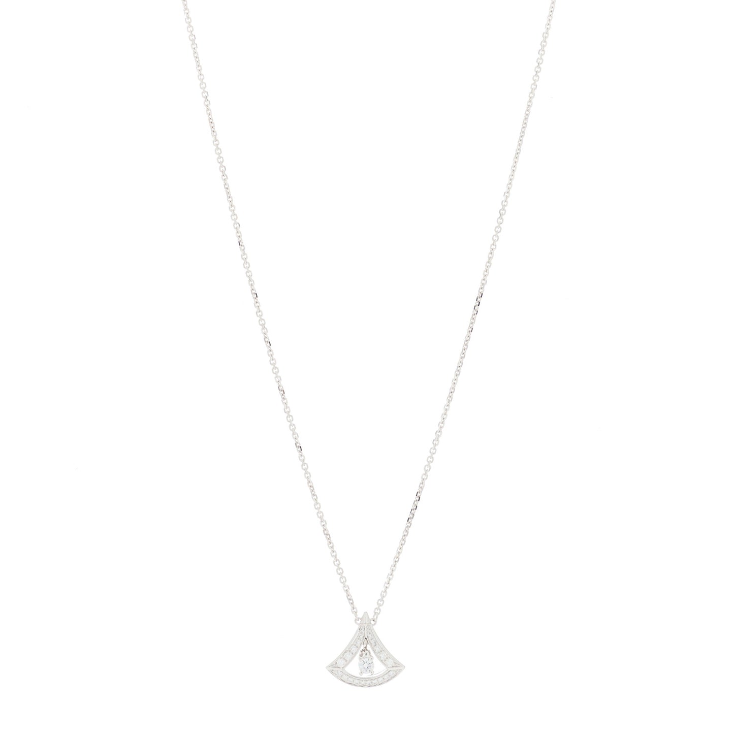 18K White Gold Diamond Divas' Dream Pave Openwork Necklace