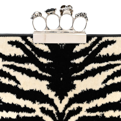 Alexander McQueen Calf Hair Zebra Print Knuckle Box Clutch 8 of 11
