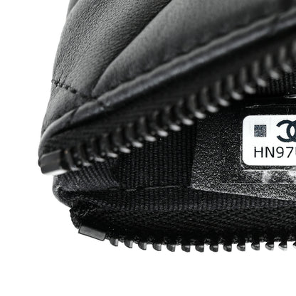 Chanel Pearly Lambskin Quilted Small Cosmetic Case So Black 7 of 8