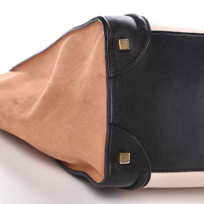 Celine Satin Calfskin Suede Mini Tri-Color Luggage Seashell 9 of 15