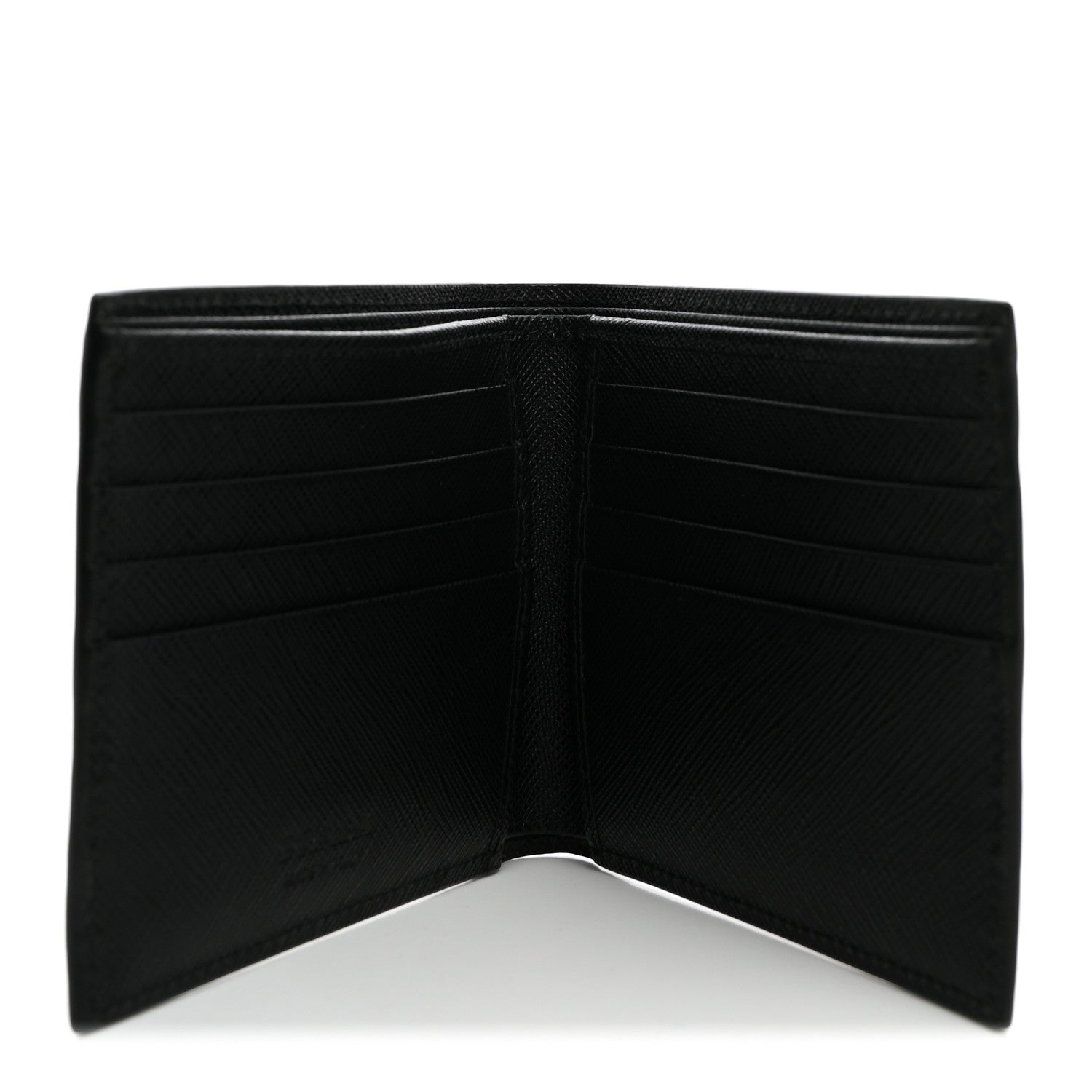 Prada Saffiano Bi-Fold Wallet Black Bluette 5 of 7