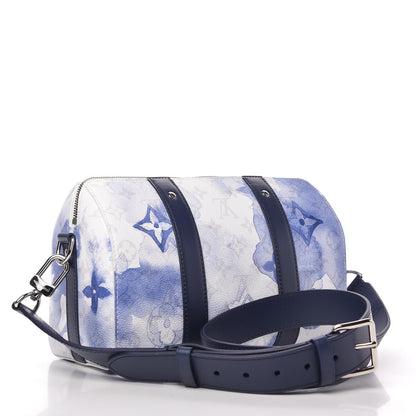 Louis Vuitton Monogram Watercolor City Keepall Blue 3 of 9