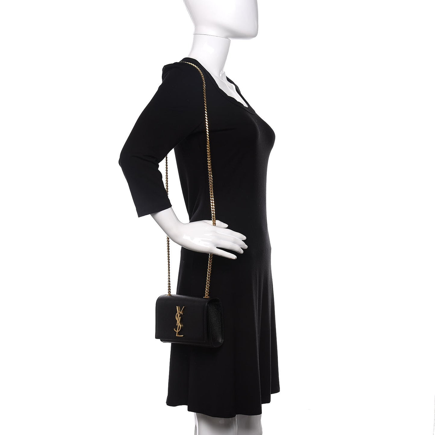 Grain De Poudre Small Monogram Kate Satchel Black