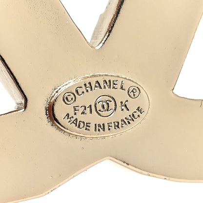 Chanel Metal Pearl Crystal CC Brooch Gold 3 of 3