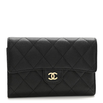 Chanel Caviar Quilted Medium Flap Wallet Black 1 of 9