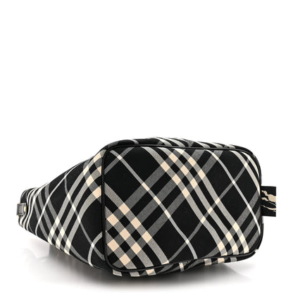 Burberry Check Medium Bucket Bag Black Calico 4 of 9