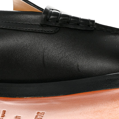 Hermes Calfskin Charrette Loafers 44 Black 12 of 13