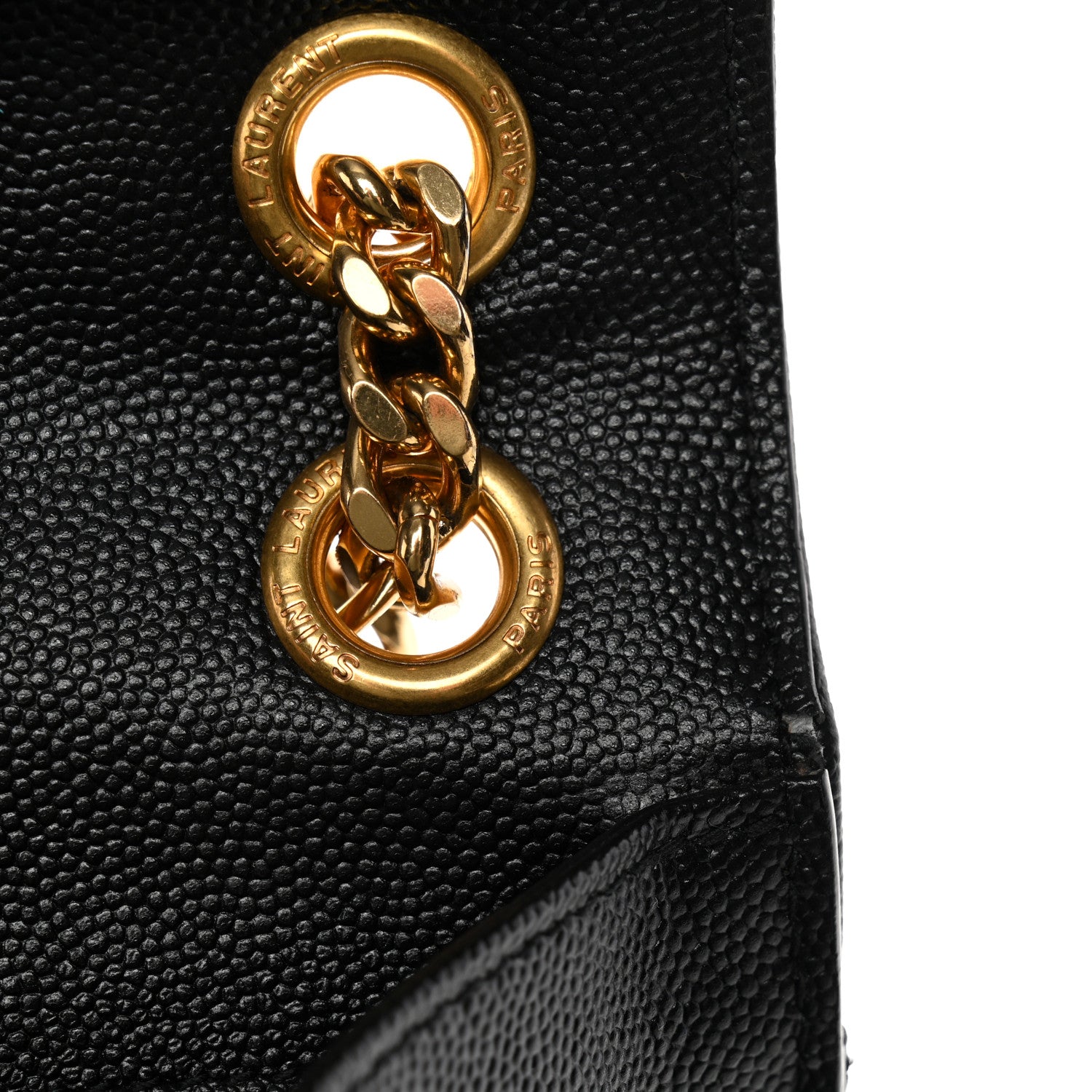 Saint Laurent Grain De Poudre Textured Mixed Matelasse Triquilt Medium Monogram Satchel Black 10 of 12