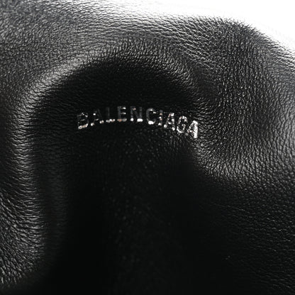 Balenciaga Washed Denim Quilted Medium Crush Chain Bag Black 6 of 9