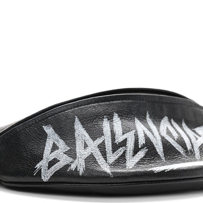 Balenciaga Agneau Arena Graffiti All Over XS Souvenir Belt Bag Black White 9 of 12