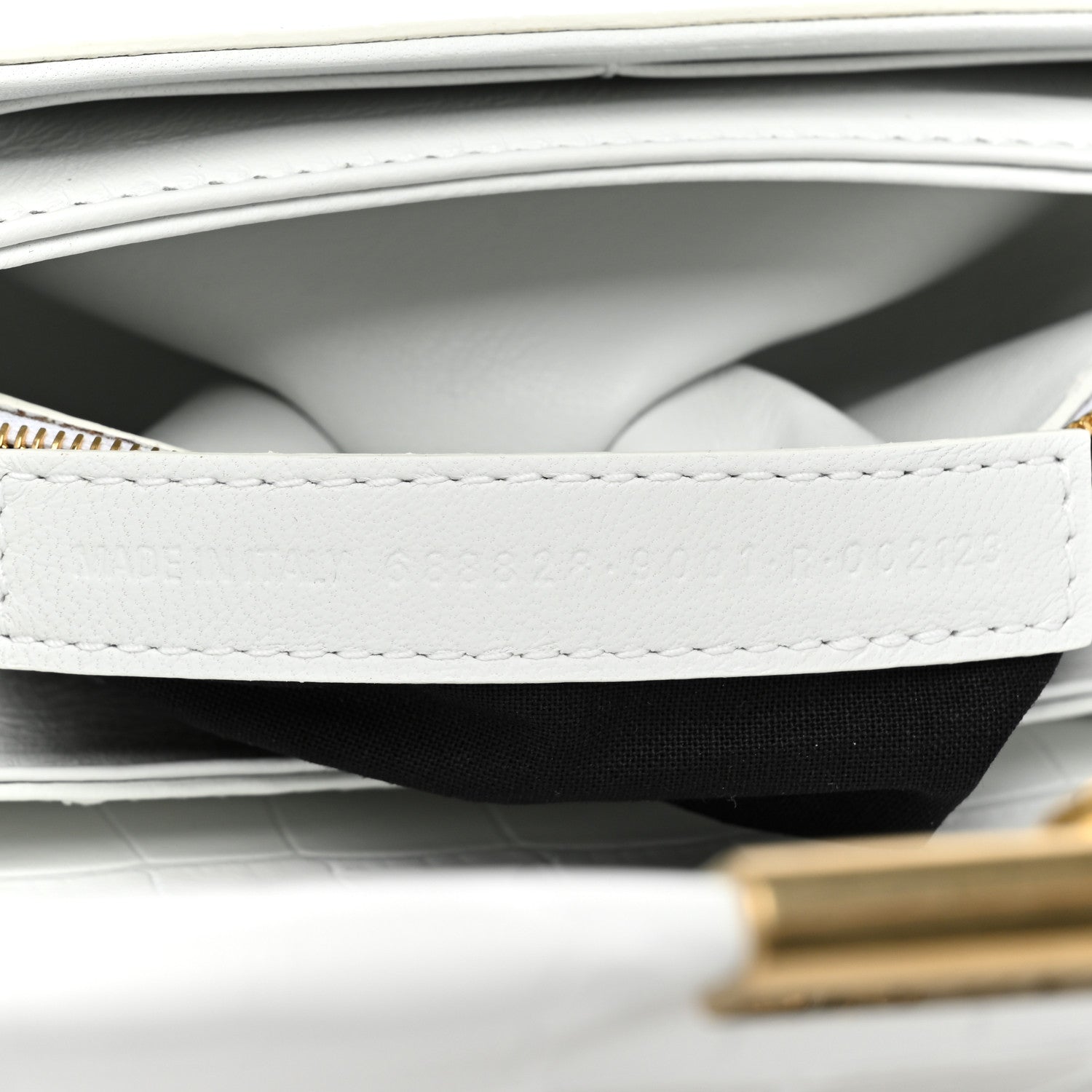 Balenciaga Shiny Extra Supple Calfskin Crocodile Embossed Small Triplet Bag Optic White 7 of 8