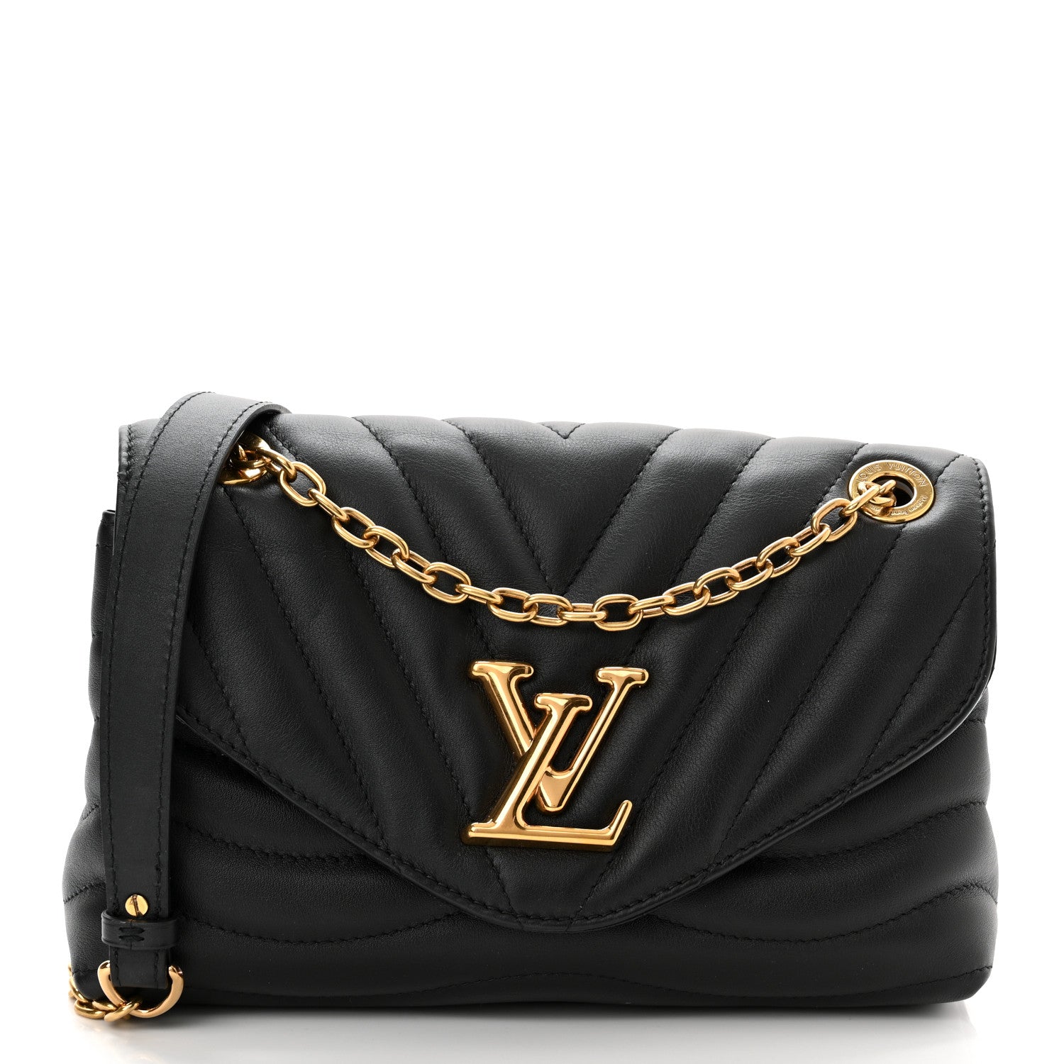 Louis Vuitton Calfskin LV New Wave Chain Bag Black 1 of 11