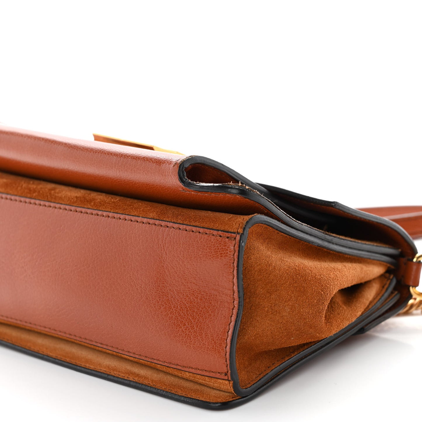 Goatskin Small GV3 Shoulder Bag Chestnut