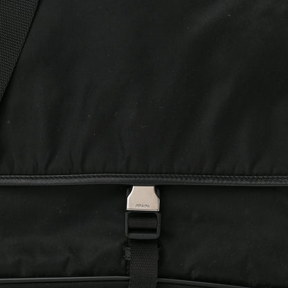 Prada Tessuto Nylon Saffiano Logo Messenger Bag Black 7 of 9