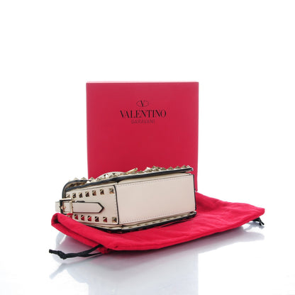 Valentino Garavani Vitello Small Rockstud Flap Saddle Bag Ivory 4 of 7