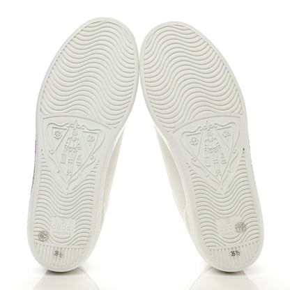 Gucci Calfskin Interlocking G Womens New Ace Sneakers 35.5 White Red Flame Green 5 of 7