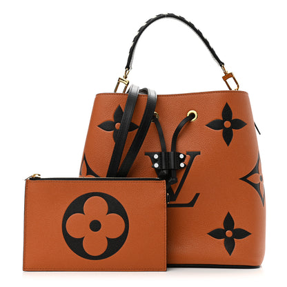 Louis Vuitton Empreinte Monogram Giant Crafty Neonoe MM Caramel Black 1 of 12