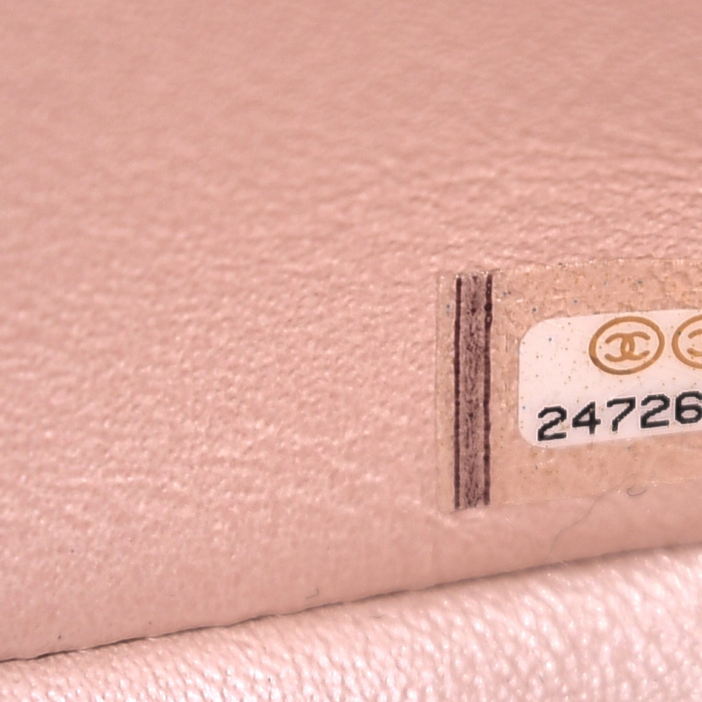 Iridescent Caviar Chevron Quilted Mini Rectangular Flap Light Gold